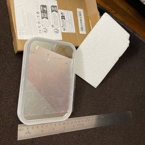 LED makeup mirror ~ 3 lighting options / pop out stand / touch screen